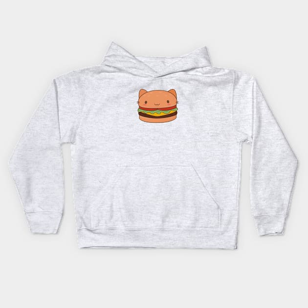 Kawaii Cat Burger T-Shirt Kids Hoodie by happinessinatee